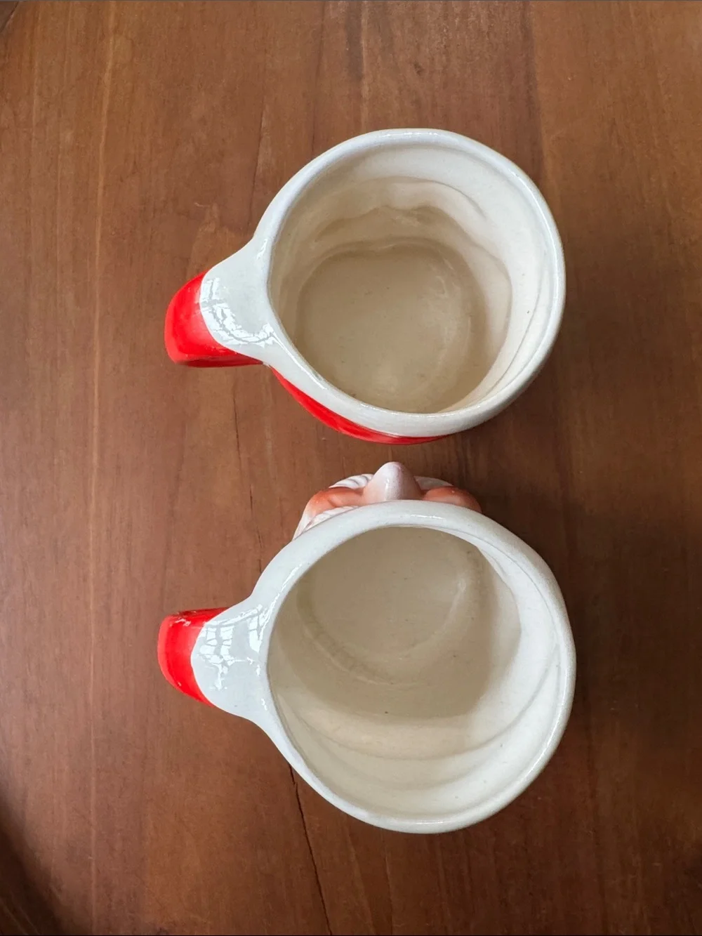 Crazed & Chippy Vintage Santa Mugs